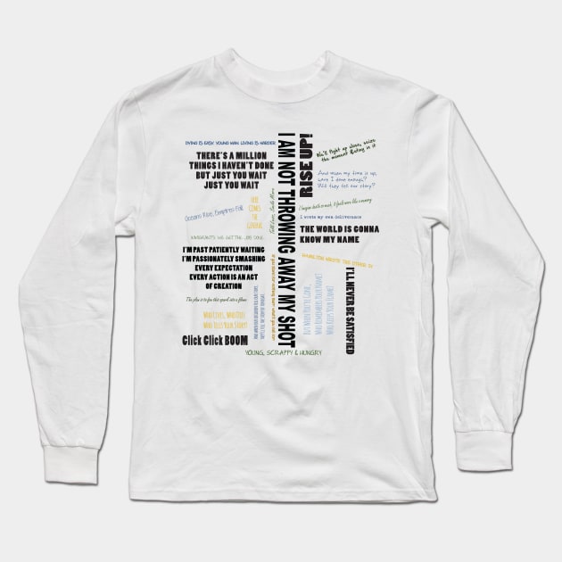 Not Throwing Away My Shot Bold + More Long Sleeve T-Shirt by NLKideas